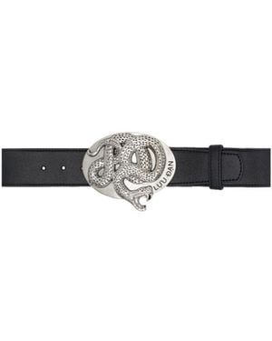 Lu'u Dan Twisted Snake Cowboy Belt - White