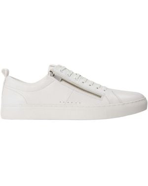 BOSS Lowtop Leather Trainer - White