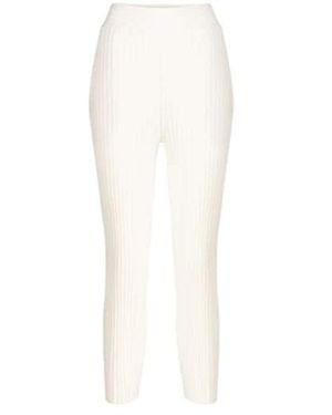 Stella McCartney Ribbed Wool-Blend Straight Trousers - White