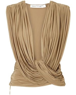 Christopher Esber Ruffled Draped Top - Metallic
