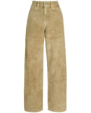 Our Legacy Full Cut Distressed Terry-Corduroy Trousers - Natural