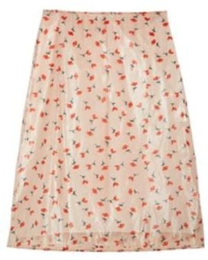 Jil Sander Floral A-Line Skirt - Pink