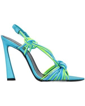 Saint Laurent Logo High-Heeled Sandals - Blue