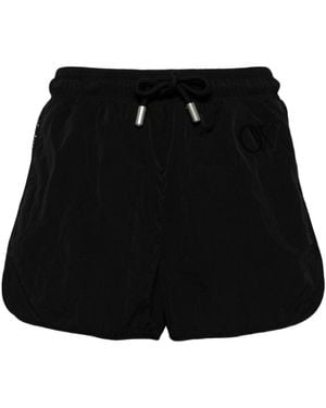 Off-White c/o Virgil Abloh Off- Crispy Shorts With Grid Detail - Black