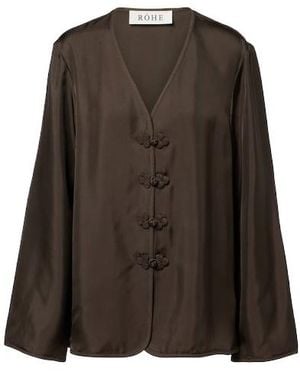 Rohe Oversized Silk Blouse - Brown