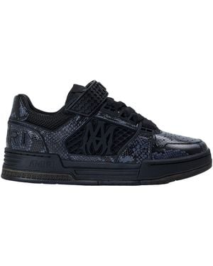 Amiri Snake-Pattern Patchwork Velcro Sneakers - Blue