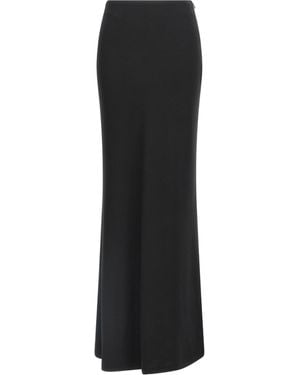 Alessandra Rich Pleated Long Skirt - Black