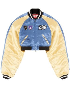 DIESEL G-Ospel-Cp Appliqu Bomber Jacket - Blue