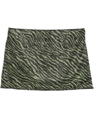 Oséree Oséree Lurex Unlined Mini Skirt - Green