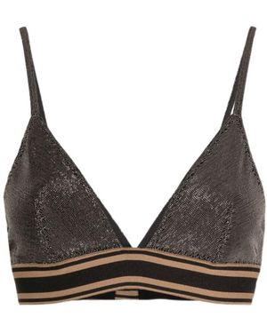 Brunello Cucinelli V-Neck Bralet - Black