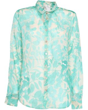 Forte Forte Printing Cotton Silk Shirt - Green
