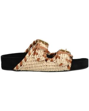 Isabel Marant Round Head Slippers - Brown