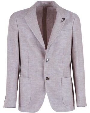 Lardini Roma Single-Breasted Blazer - Purple