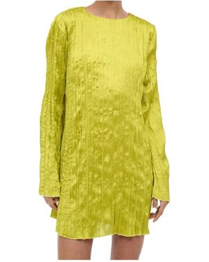 STAUD Round Neck Dress - Yellow