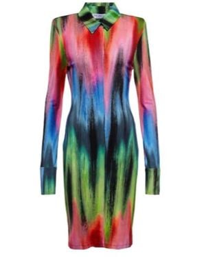 The Attico Elton Printed Shirt Dress - Multicolour