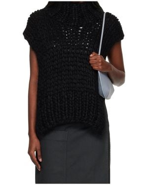 Issey Miyake Turtleneck Knit Jumper - Black