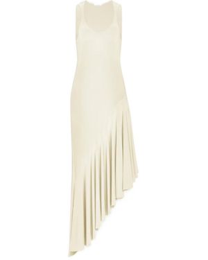 Alaïa Asymmetric Fluid Jersey Dress - White