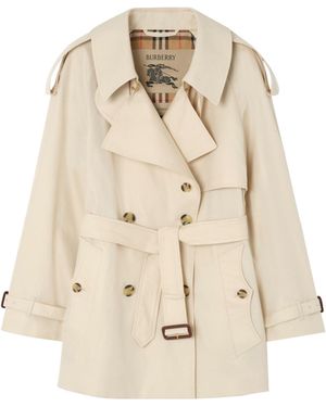 Burberry Fitzrovia Short Trench Coat - Natural