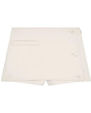 Courreges Courrèges Asymmetric Wrap Shorts - Natural