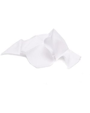 Brunello Cucinelli Finished-Edge Pocket Square - White