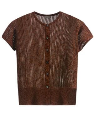 Roberto Collina Openwork Knit Cardigan - Brown