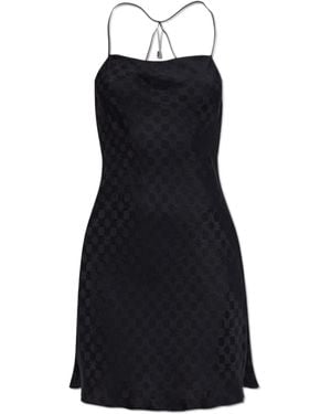 Amiri Monogram-Pattern Mini Dress - Black