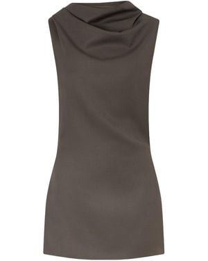 KHAITE Astor Mini Dress - Brown