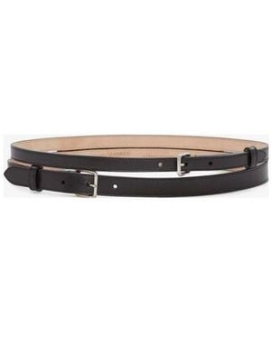 McQueen Thin Double Wrap Belt - White