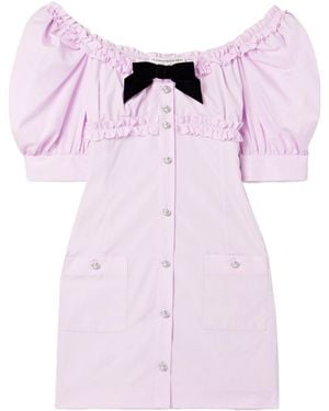 Alessandra Rich Bowknot Dress - Pink