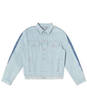 Heron Preston Patchwork Denim Jacket - Blue