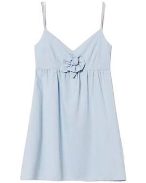Twinset Floral-Appliqué Sundress - Blue