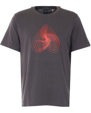 Moose Knuckles Graphic Printed Crewneck T-Shirt - Grey