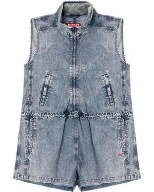 DIESEL J-Annet Denim Sleeveless Jumpsuit - Blue