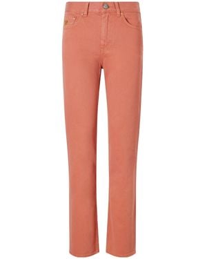 Blazé Milano Mid-Rise Wide-Leg Jeans - Red