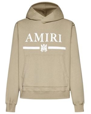 Amiri M.A. Bar Logo-Print Cotton Hoodie - Natural