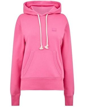 Acne Studios Long-Sleeved Hooded Sweatshirt - Pink