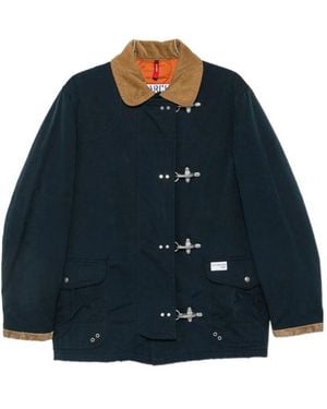 Fay Long-Sleeved Collared Casual Jacket - Blue