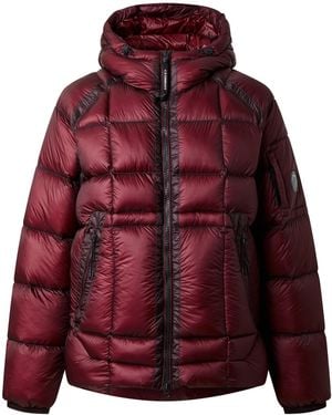 C.P. Company Quilted Hooded Down Puffer Jacket - Red