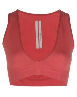 Rick Owens V-Neck Bra Vest - Red