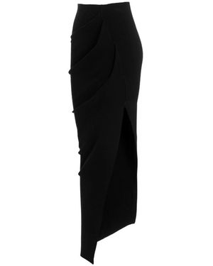 Rick Owens Asymmetric-Design Pencil Skirt - Black