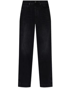 Amiri Washed Straight-Leg Jeans - Black