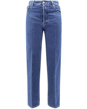 Gucci Horsebit Detail Slim Fit Jeans - Blue