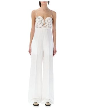 Stella McCartney Suspender Bra Jumpsuit - White