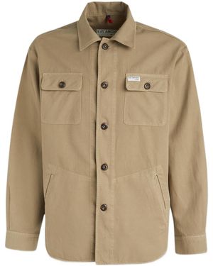 Fay Buttoned Long-Sleeved Shirt - Natural