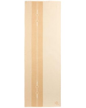 Ralph Lauren Vertical Stripe Jacquard Long Scarf - White
