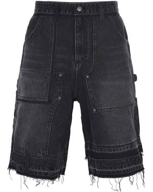 ANDERSSON BELL Raw-Hem Denim Shorts - Blue