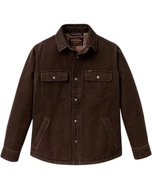 Filson Fleece-Lined Button-Up Shirt Jacket - Brown