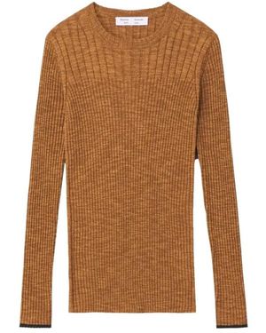Proenza Schouler Ribbed Open-Back Top - Brown