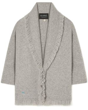 Alanui Finest Fringed Cardigan - Grey