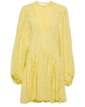 Stella McCartney Seersucker Minidress - Yellow
